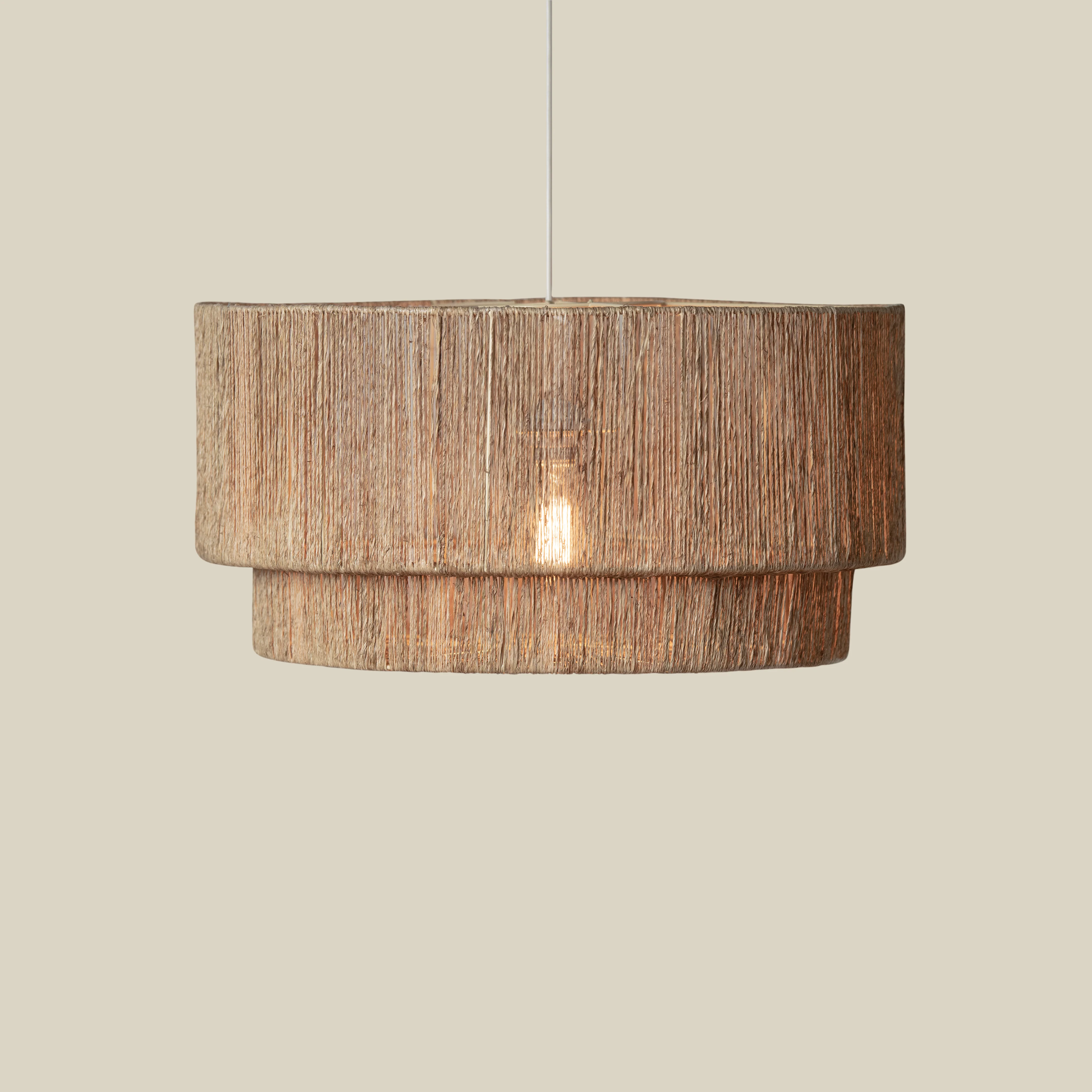 Cocktail Two-Tier Jute Pendant - Image 3