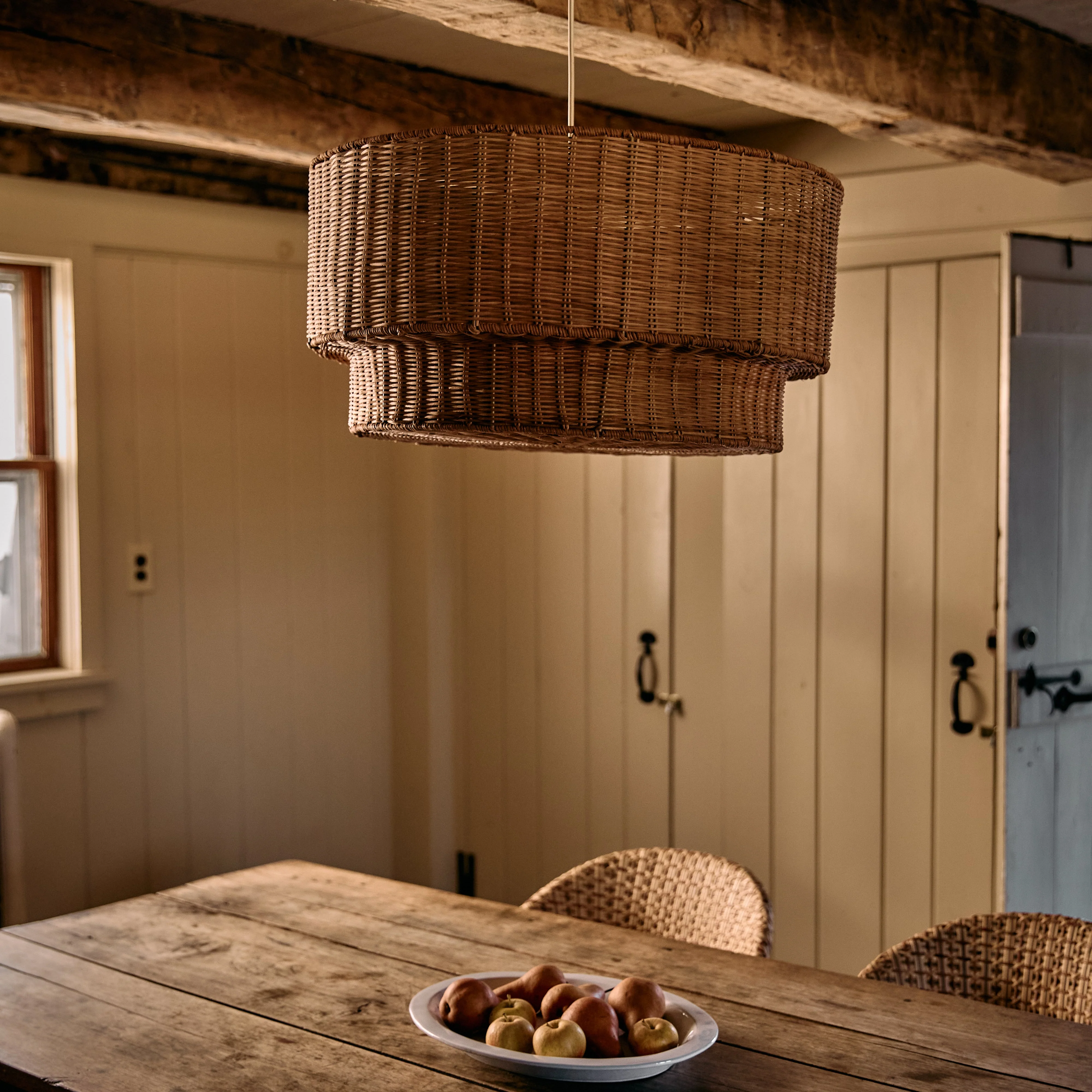 Cocktail Two-Tier Wicker Pendant - Image 3