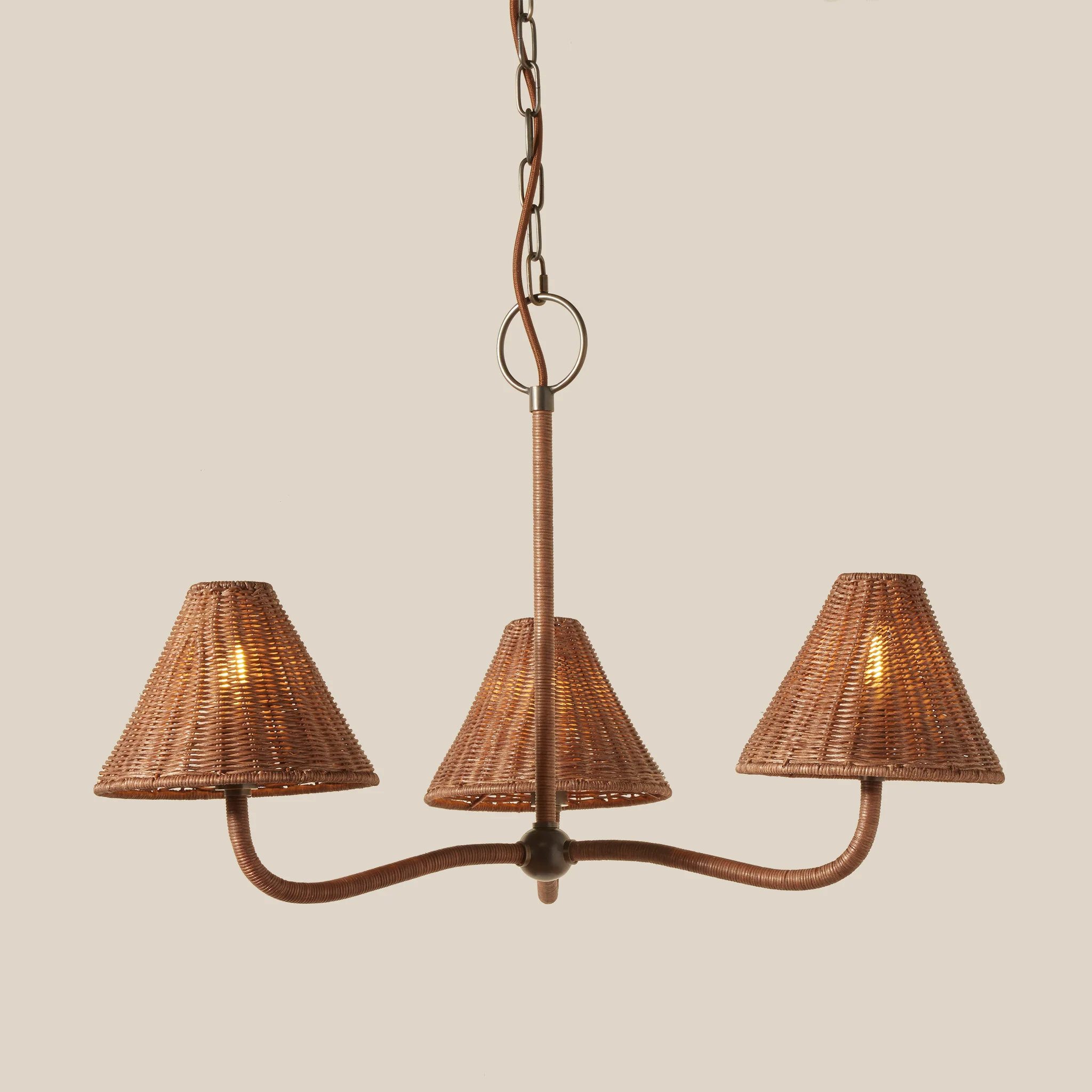 Delphine Wicker Chandelier - Image 3