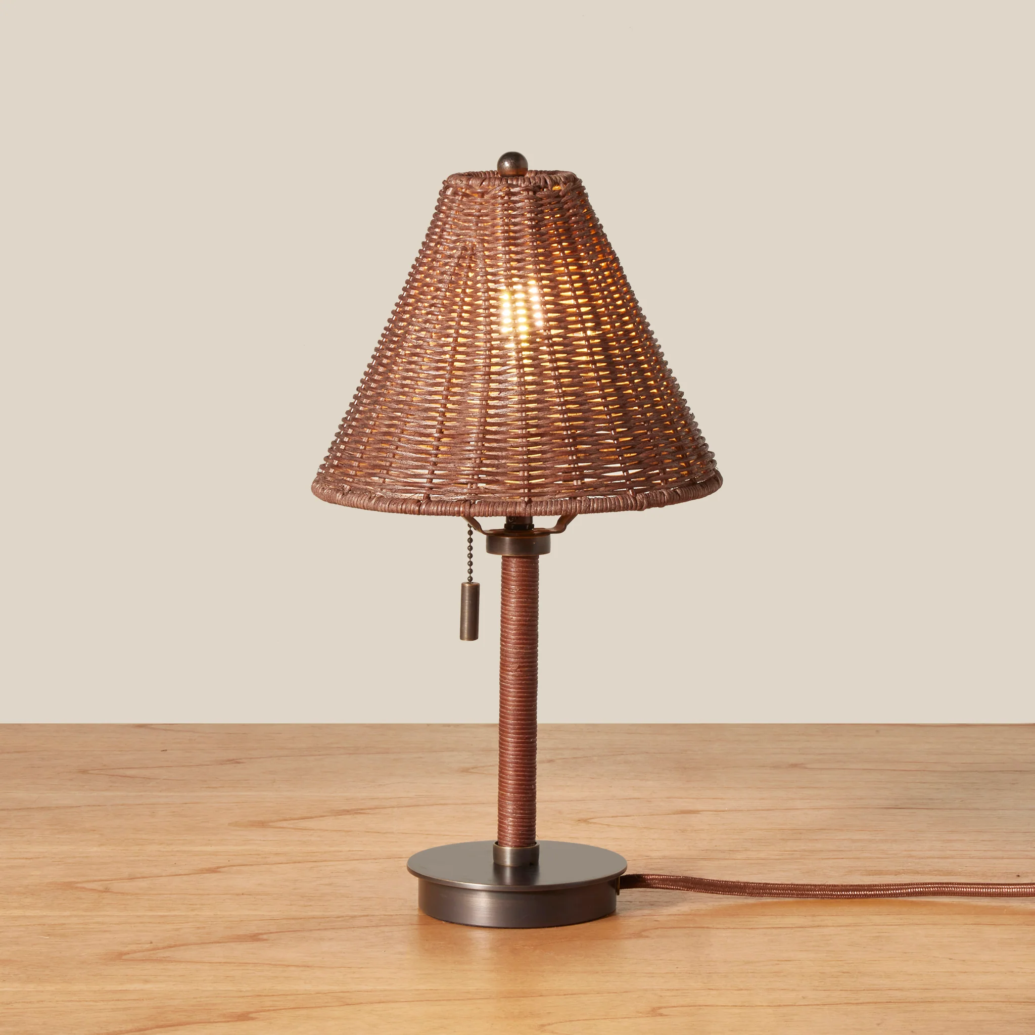 Delphine Wicker Mini Table Lamp - Image 3