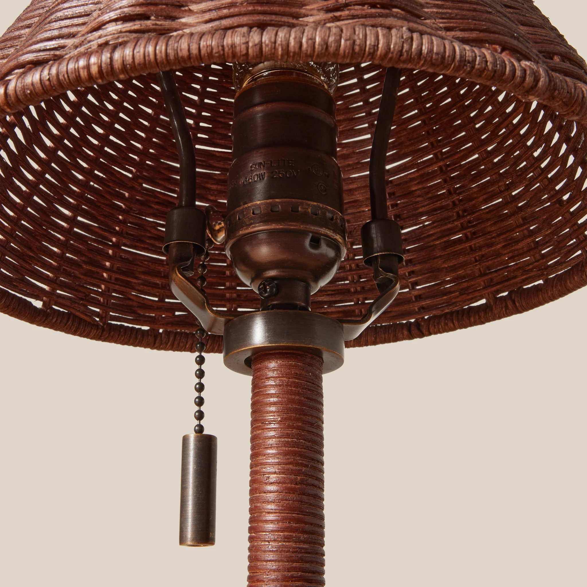 Delphine Wicker Mini Table Lamp - Image 5