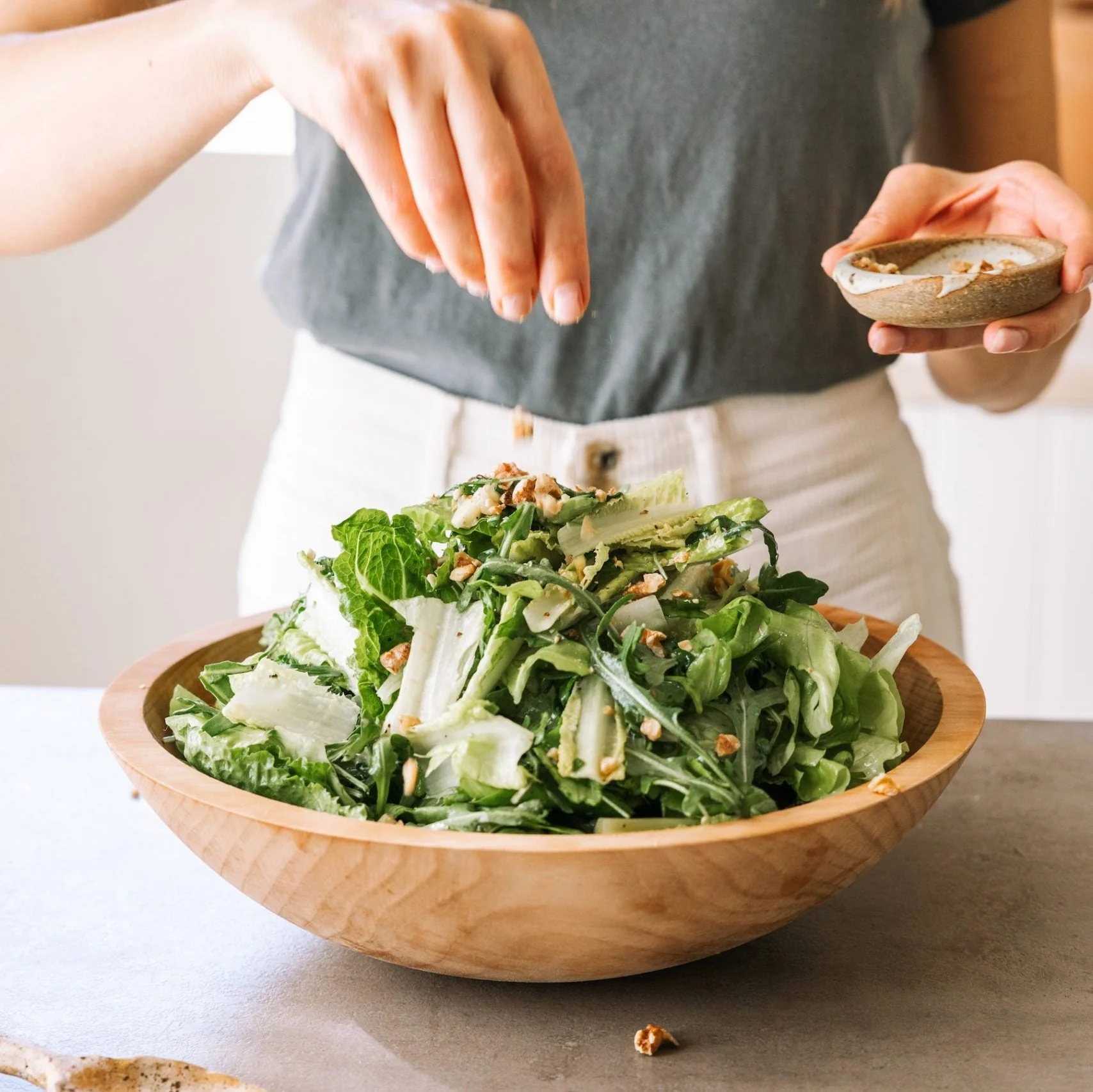 Handcrafted Wood Salad Bowls - Image 6