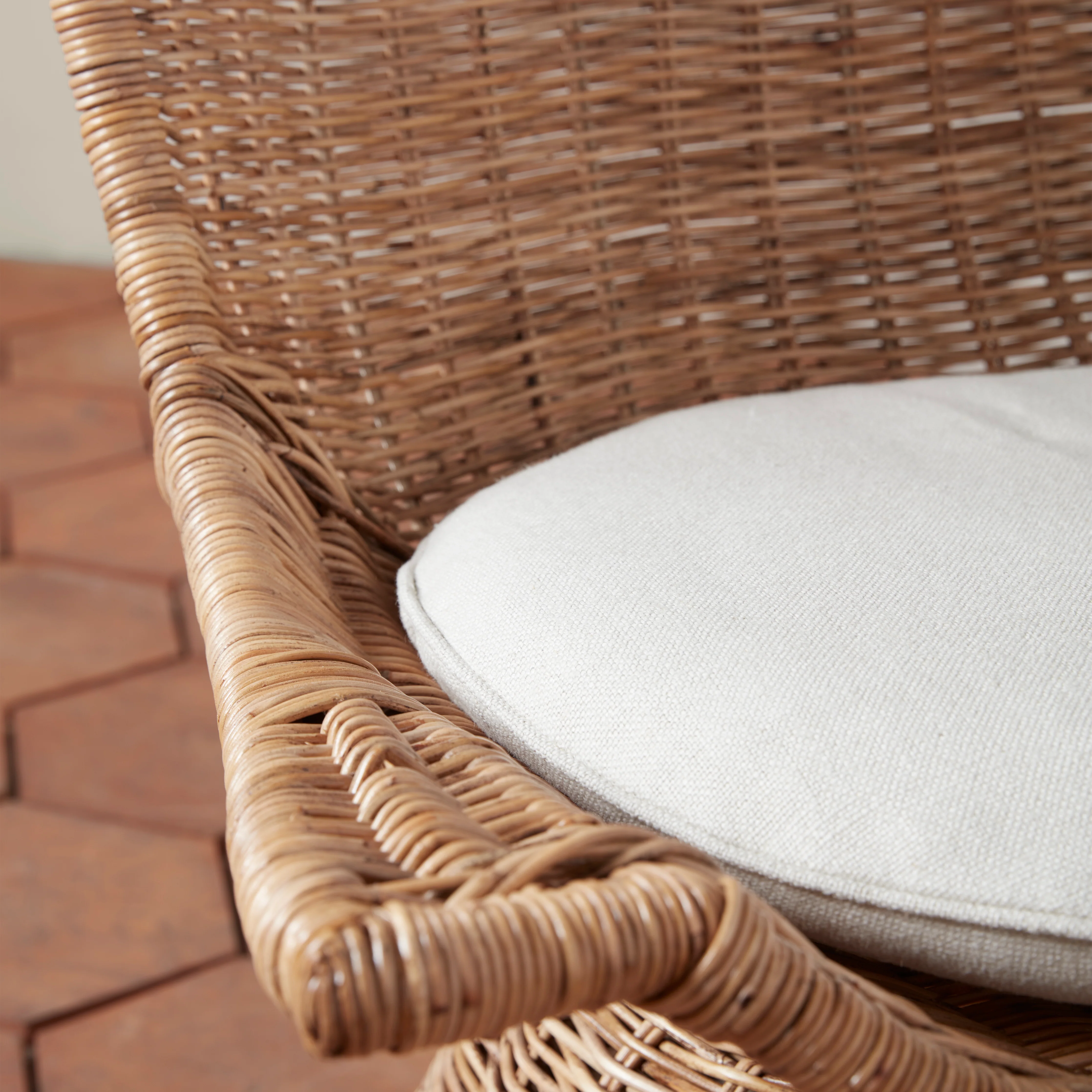 Healdsburg Small Wicker Swivel Chair - Image 7