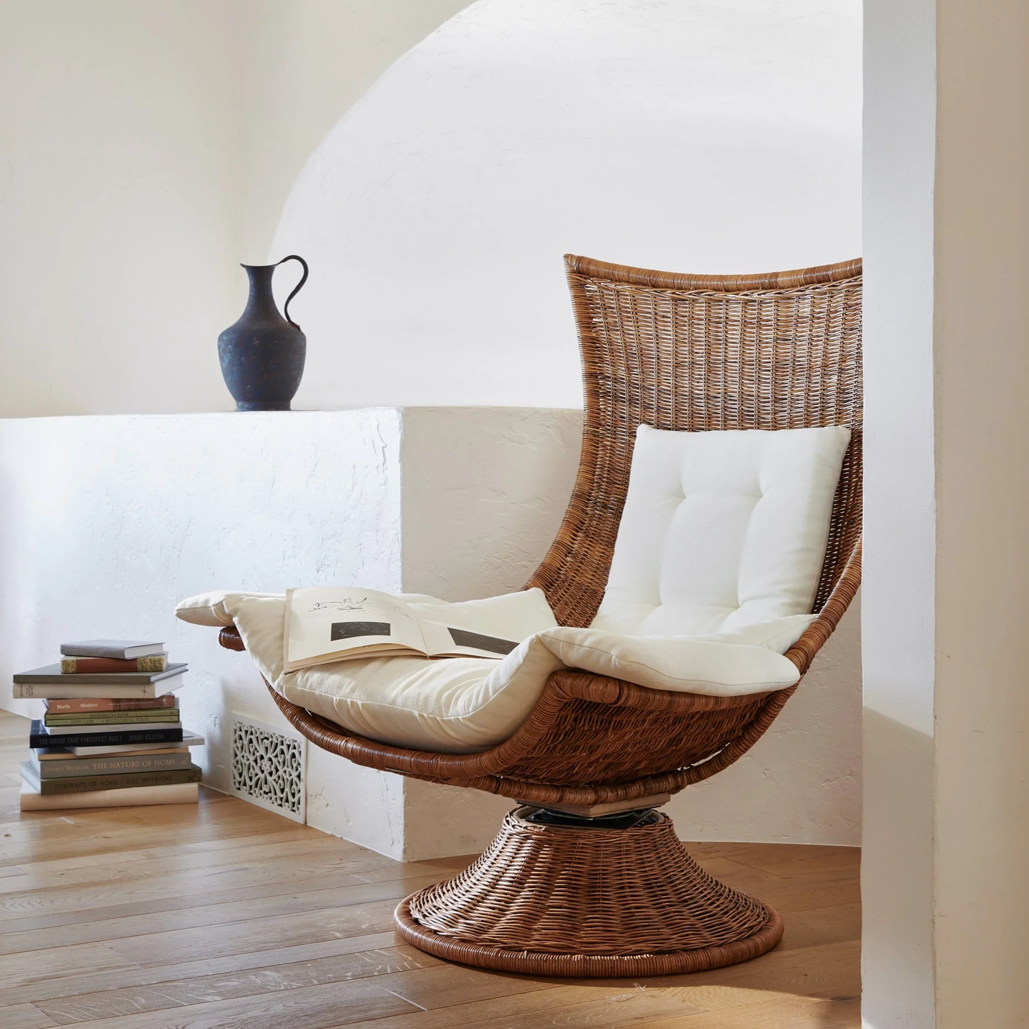 Healdsburg Wicker Swivel Chair - Image 3