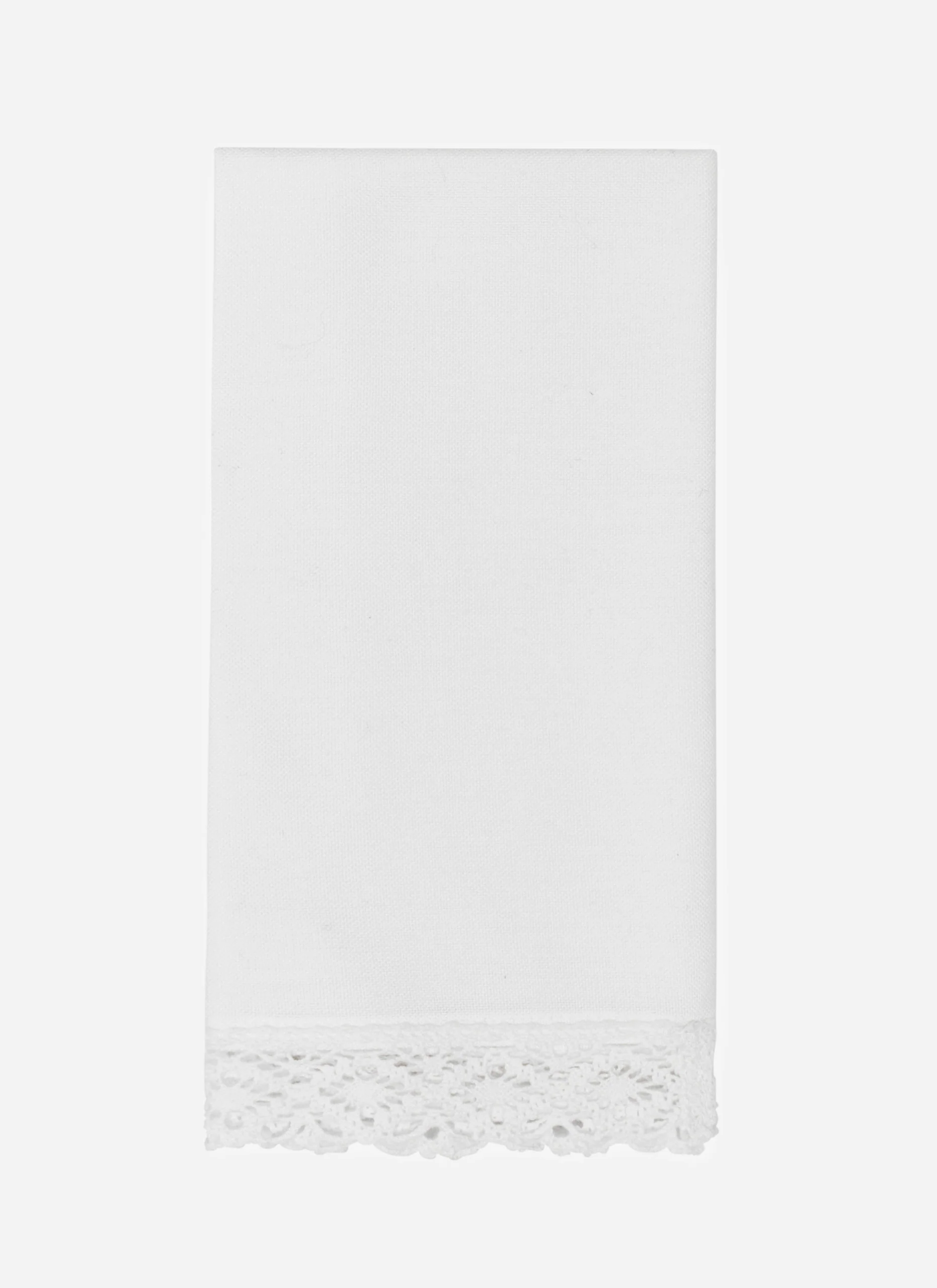 Heather Taylor Home White Lace Napkins, Set of 4 - Image 5