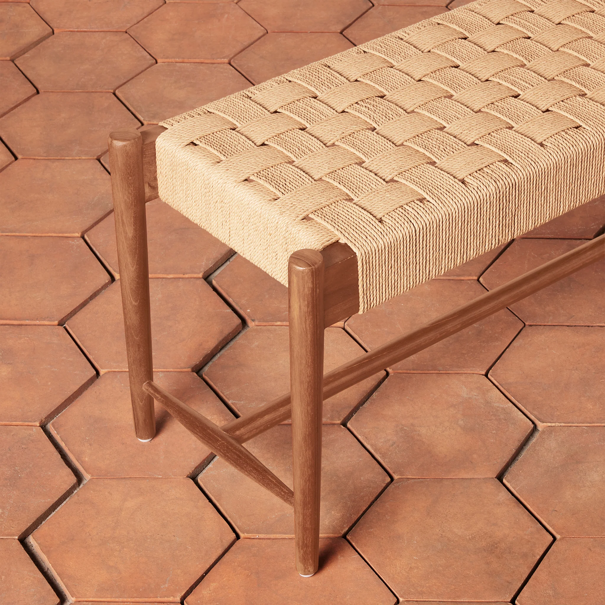 Ingrid Basketweave Bench - Image 4