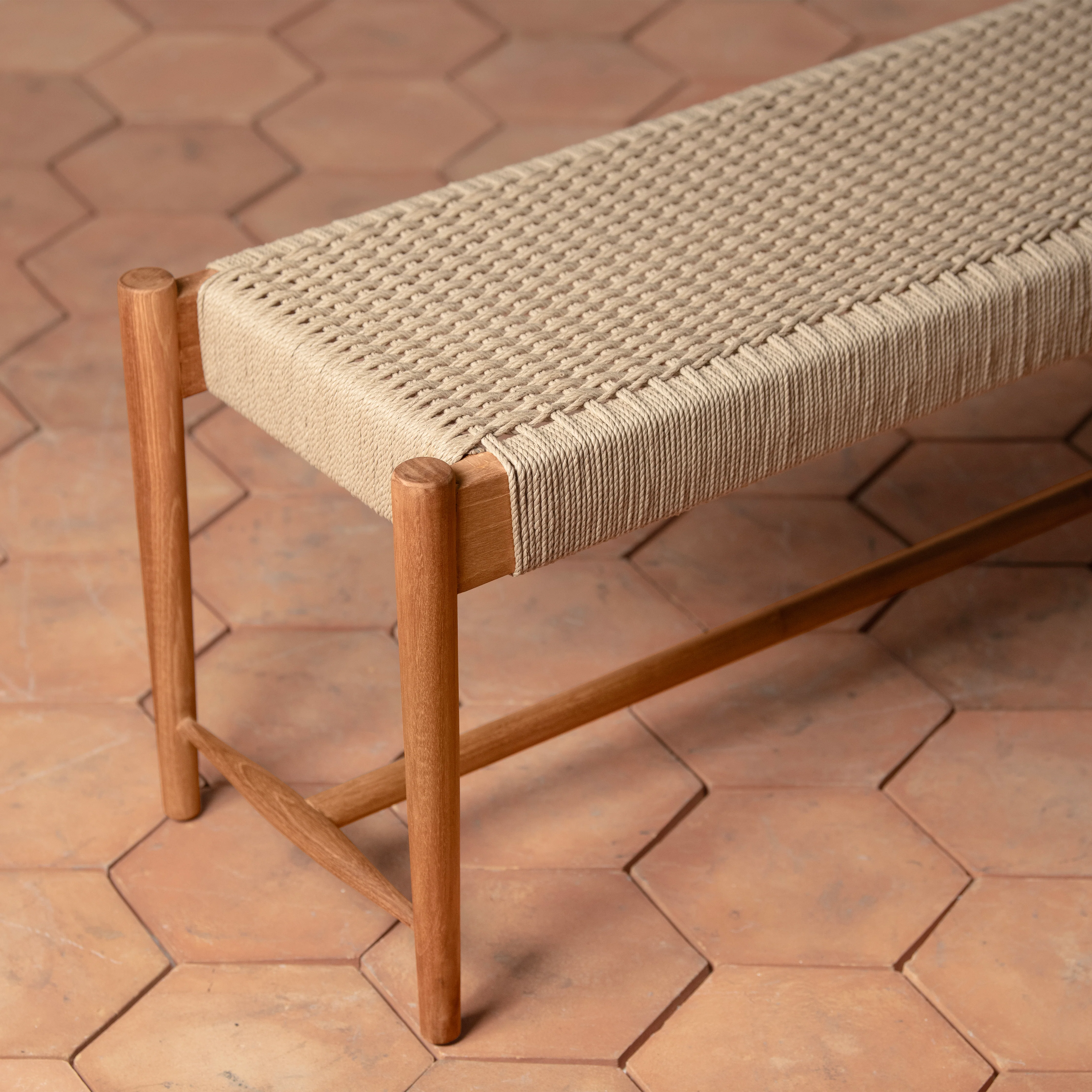 Ingrid Woven Bench - Image 9