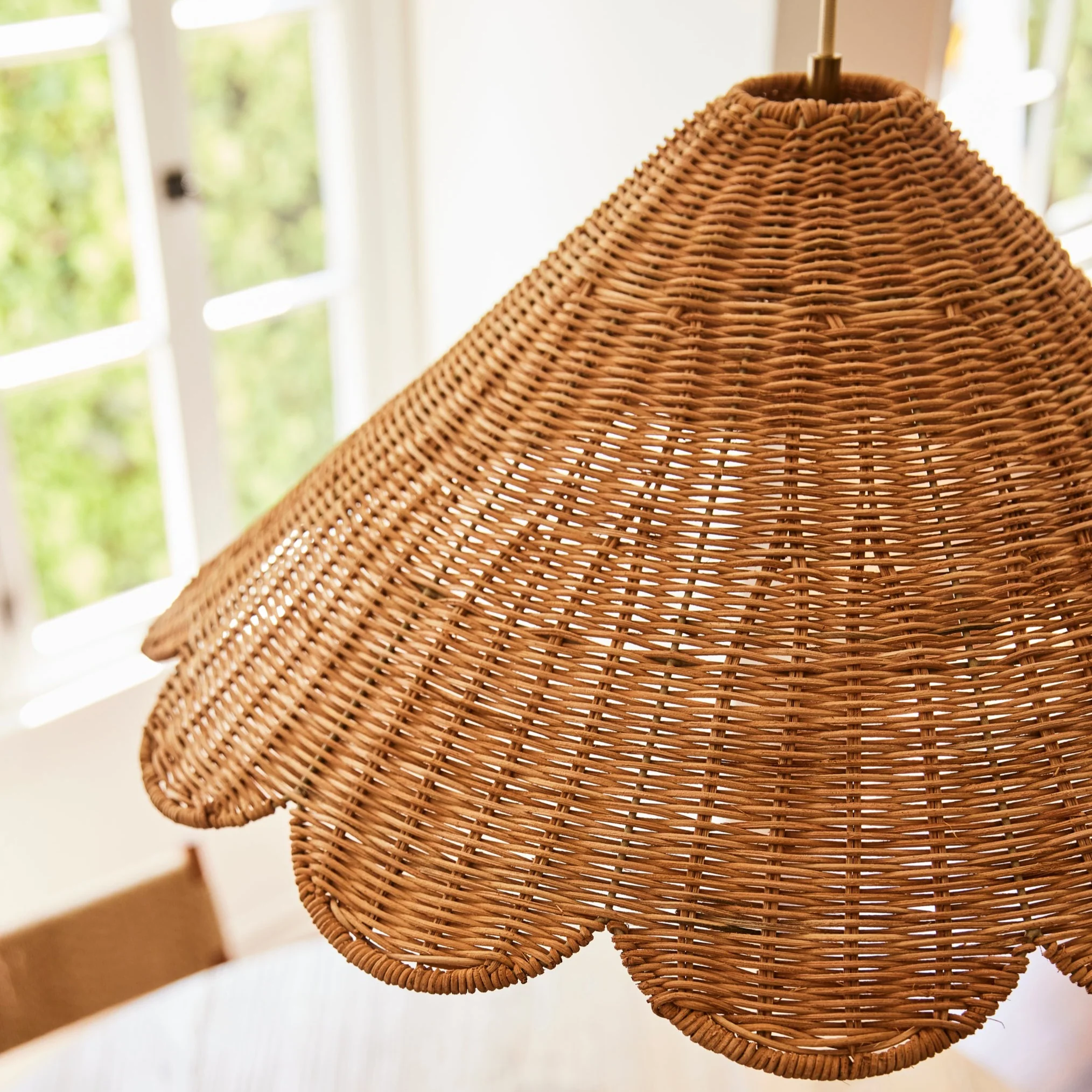 Maude Rattan Scallop Pendant - Image 3