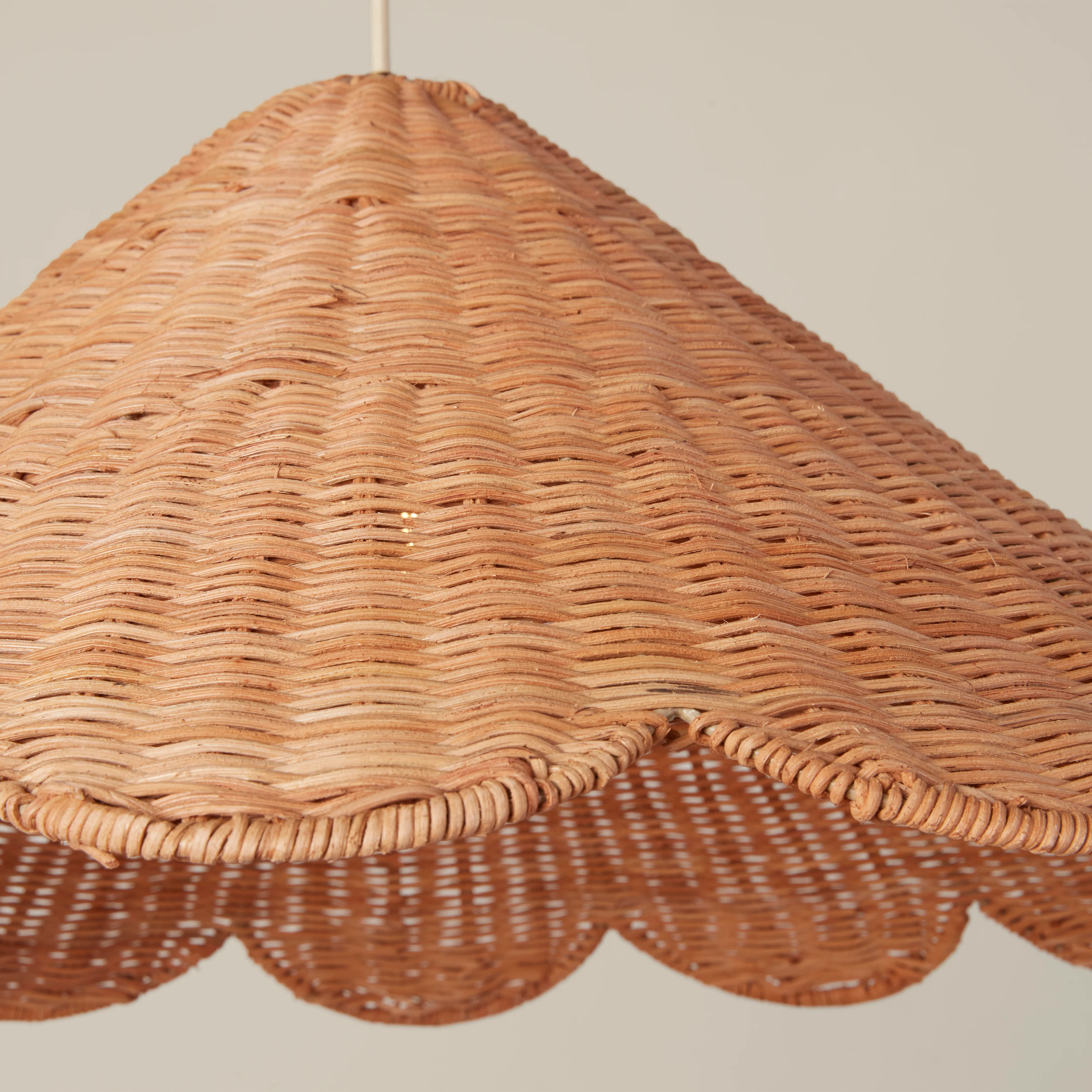 Maude Rattan Scallop Pendant - Image 5
