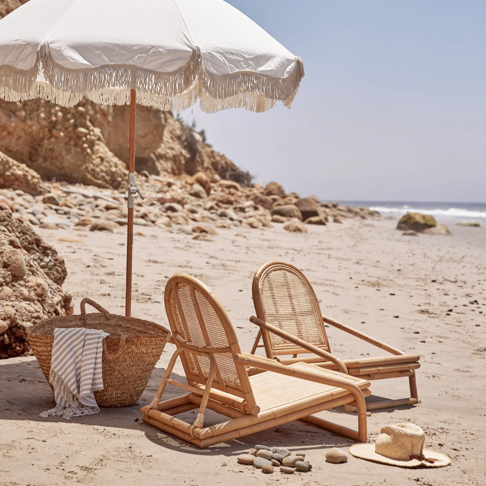 Montauk Folding Rattan Chair - Image 3