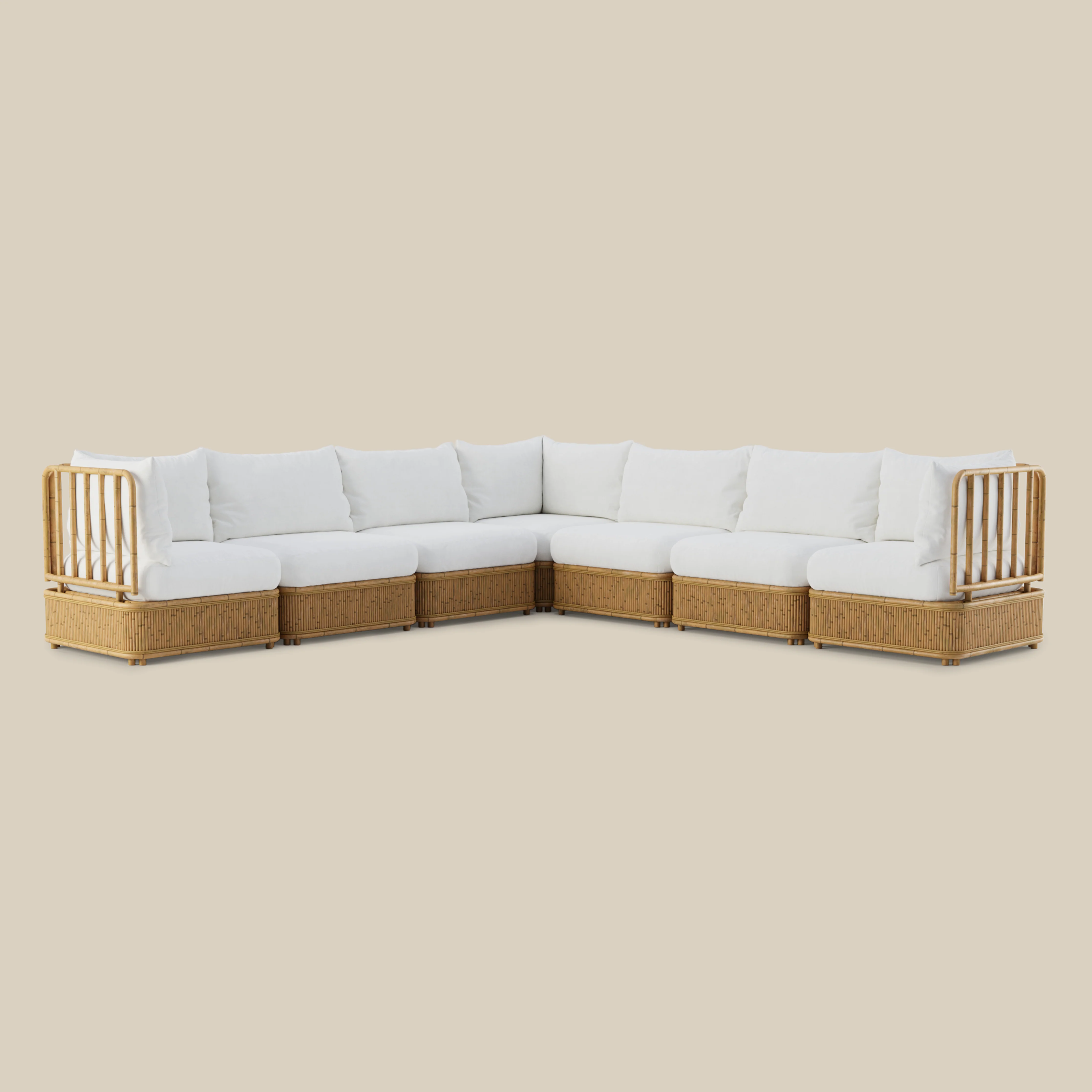 Natura Sectional - Seven Seat Corner-Shape - Pearl